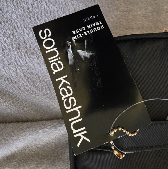 NWT Sonia Kashuk Black Train Case with Gold Accents - Picture 3 of 8